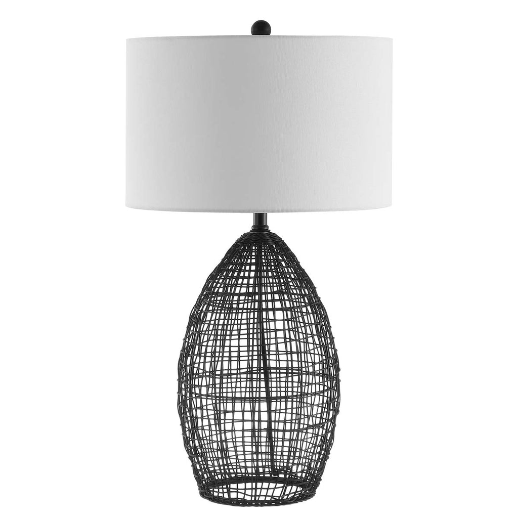 Edren Table Lamp  | Safavieh - TBL4442 - Black / White