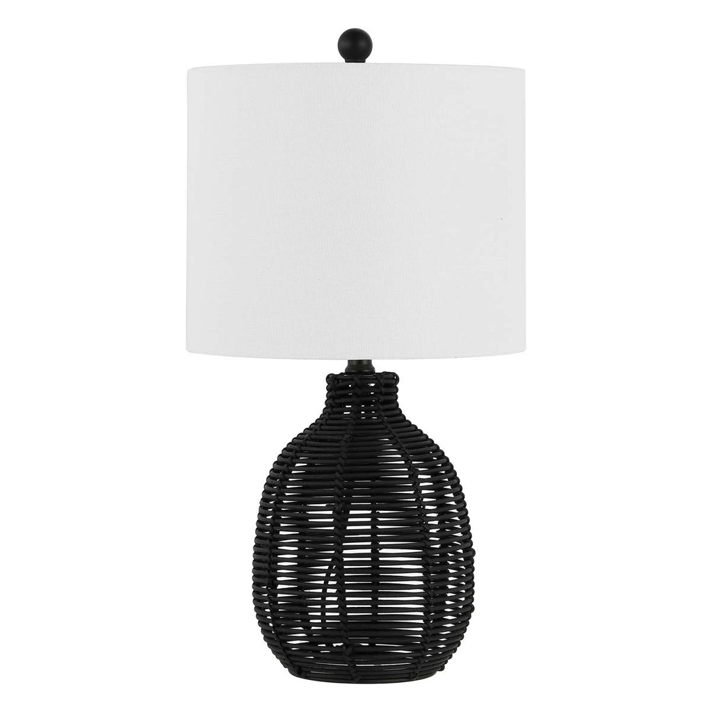 Oroya Rattan Table Lamp | Safavieh - TBL4473 - Black