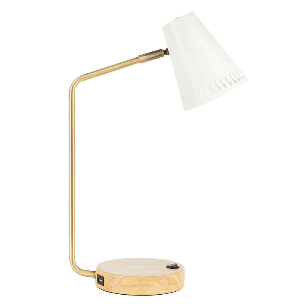 Safavieh Veda Task Table Lamp - Gold/White