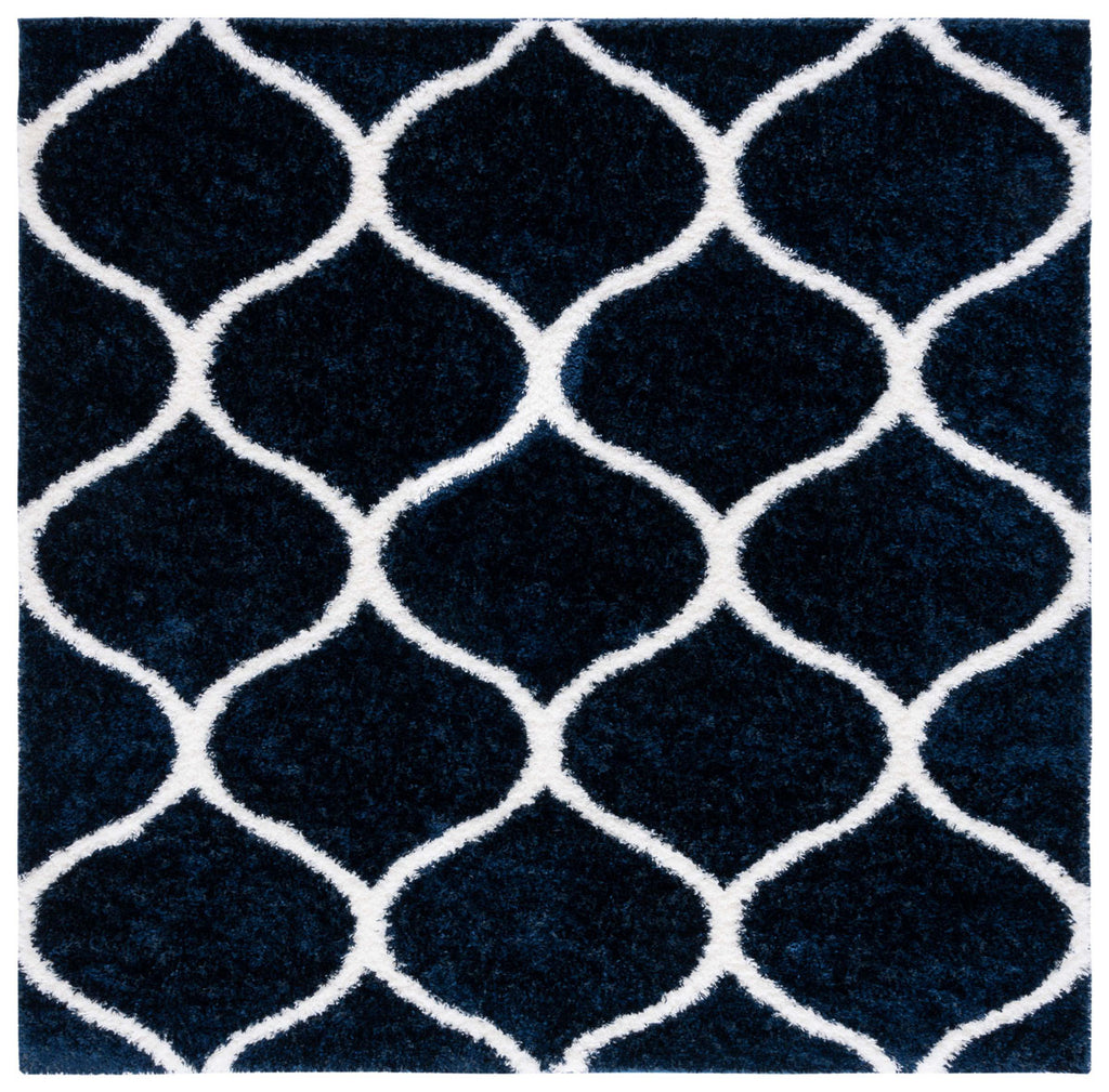 Safavieh Tahoe Shag Collection, THO677N - Navy / White
