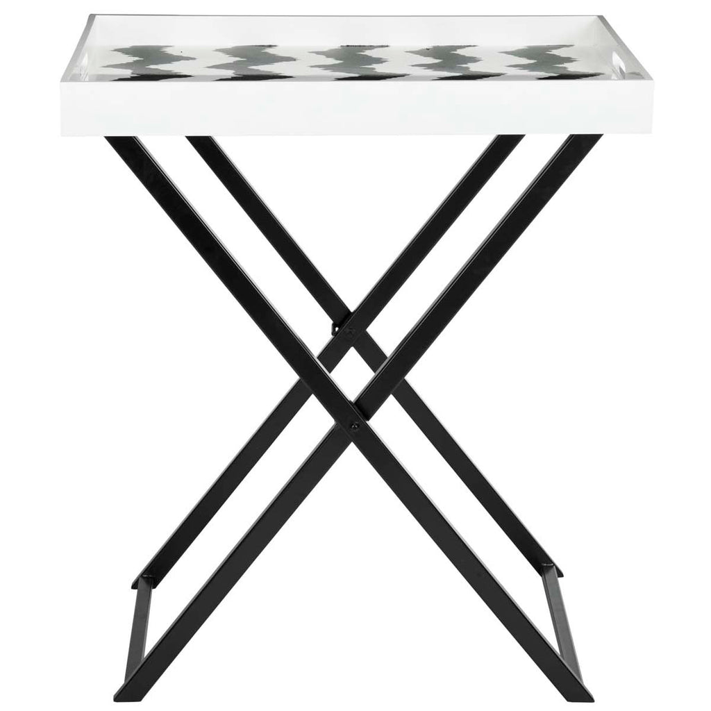 Safavieh Abba Tray Table - Black/white
