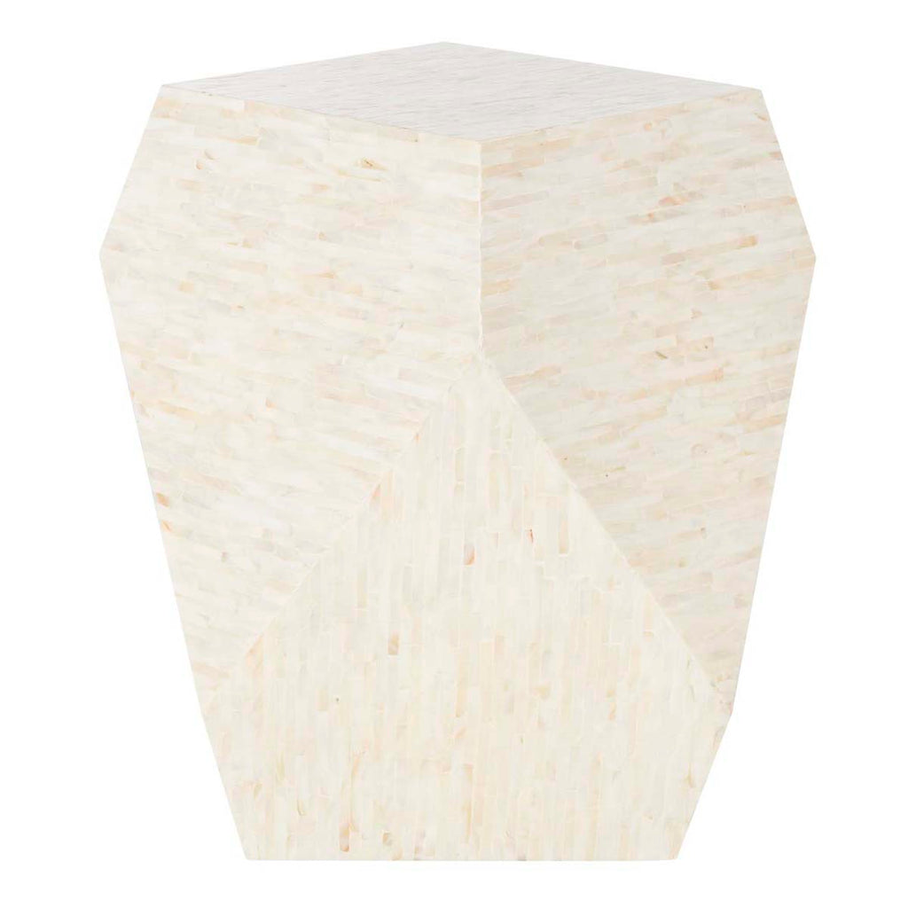 Safavieh Lea Mosaic Geometric Side Table - Multi / Light Beige