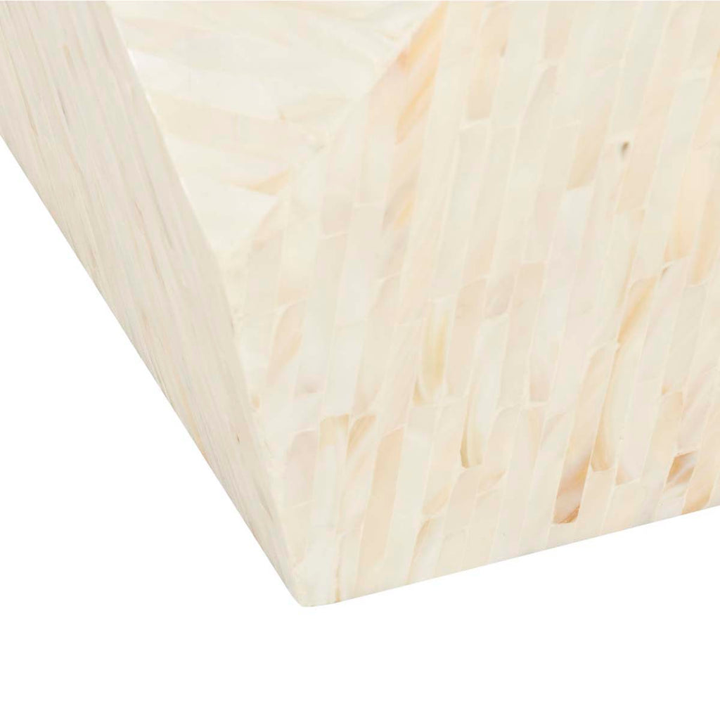 Safavieh Lea Mosaic Geometric Side Table - Multi / Light Beige