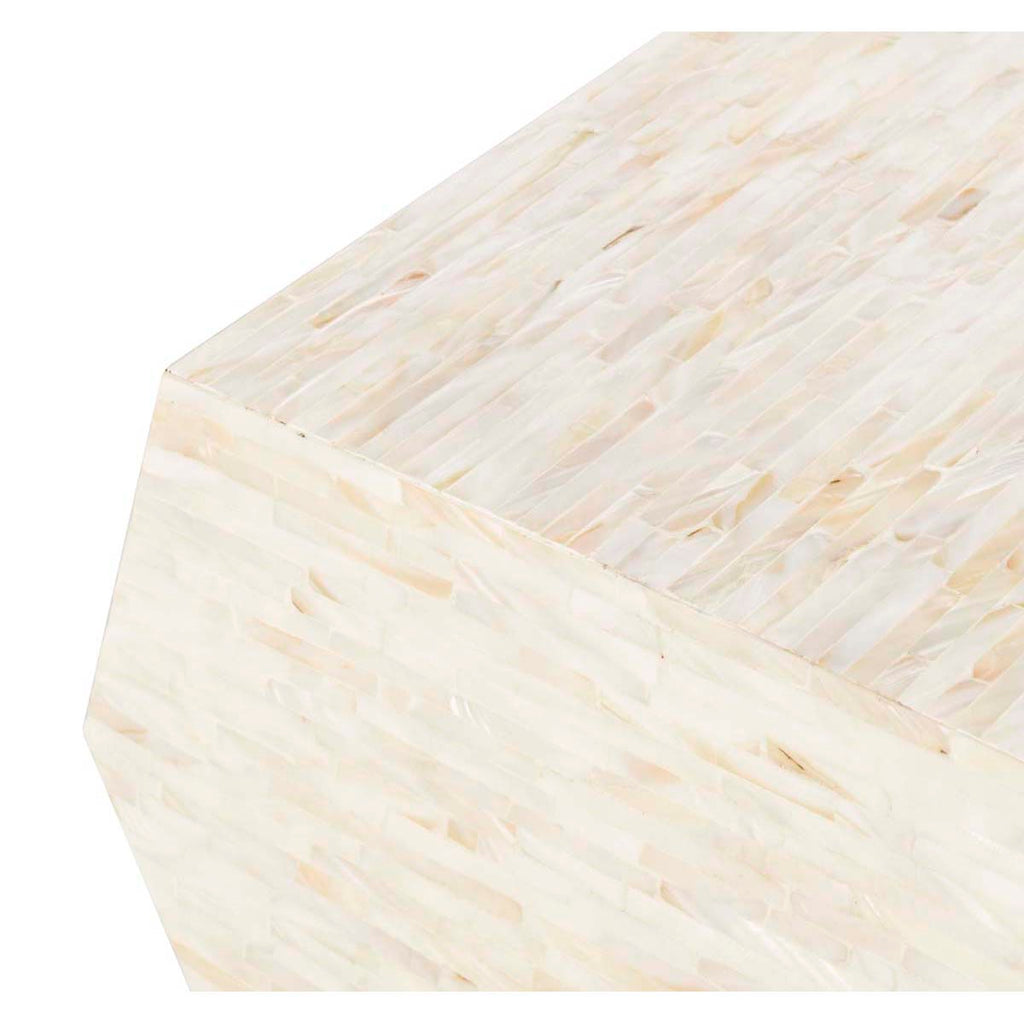 Safavieh Lea Mosaic Geometric Side Table - Multi / Light Beige