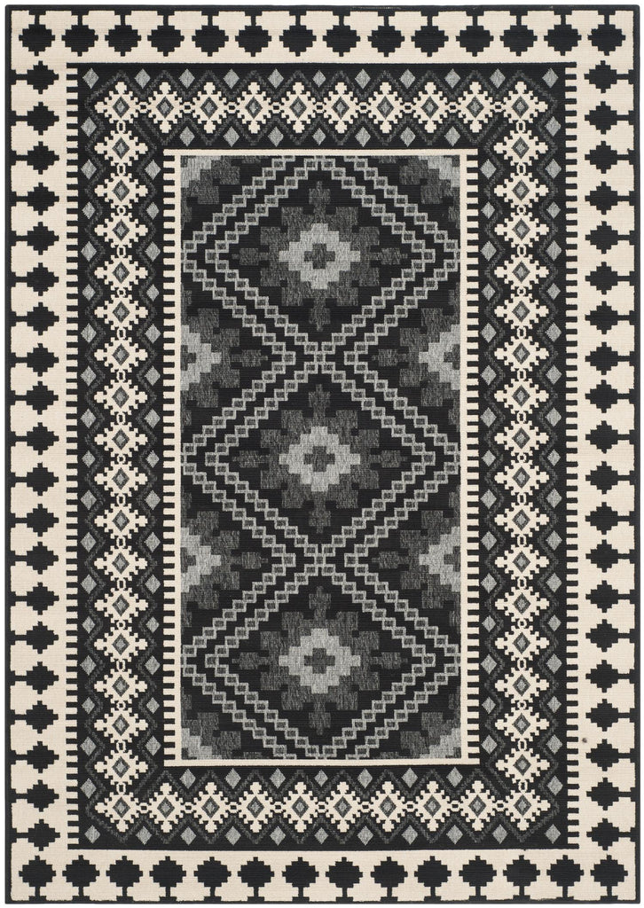 Safavieh Veranda Rug Collection: VER099-0725 - Black / Creme