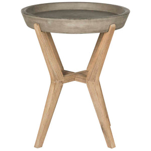 Celeste Indoor Outdoor Modern Concrete Round 21.2 Inch H End Table | Safavieh -  VNN1012