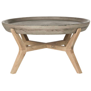 Wynn Indoor Outdoor Modern Concrete Round 18.1 Inch H Coffee Table | Safavieh -  VNN1013