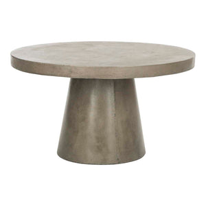 Delfia Indoor Outdoor Modern Concrete Round 27.56 Inch Dia Coffee Table | Safavieh -  VNN1014