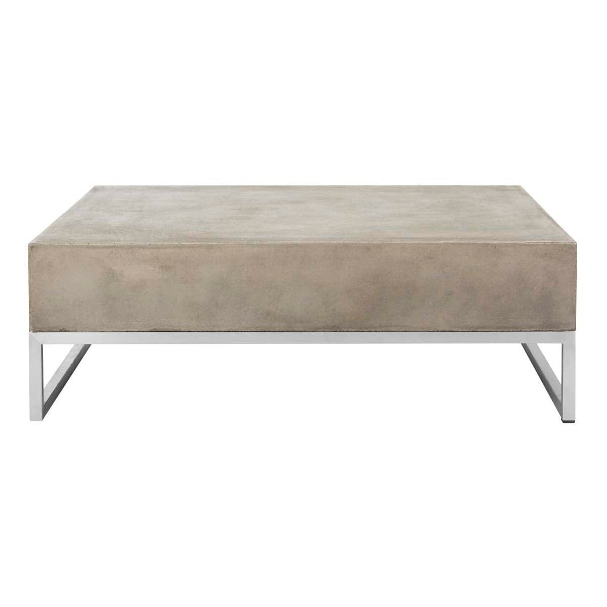 Eartha Indoor Outdoor Modern Concrete 11.42 Inch H Coffee Table | Safa