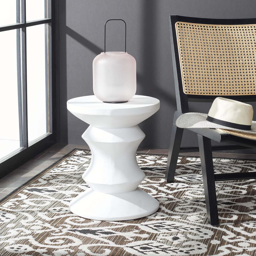 Safavieh Katara Concrete Stool - Ivory