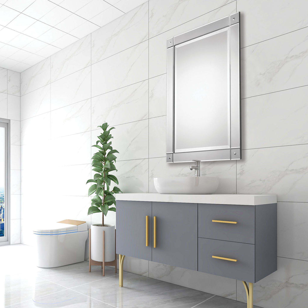 Home Decor Frameless Beveled Mirror