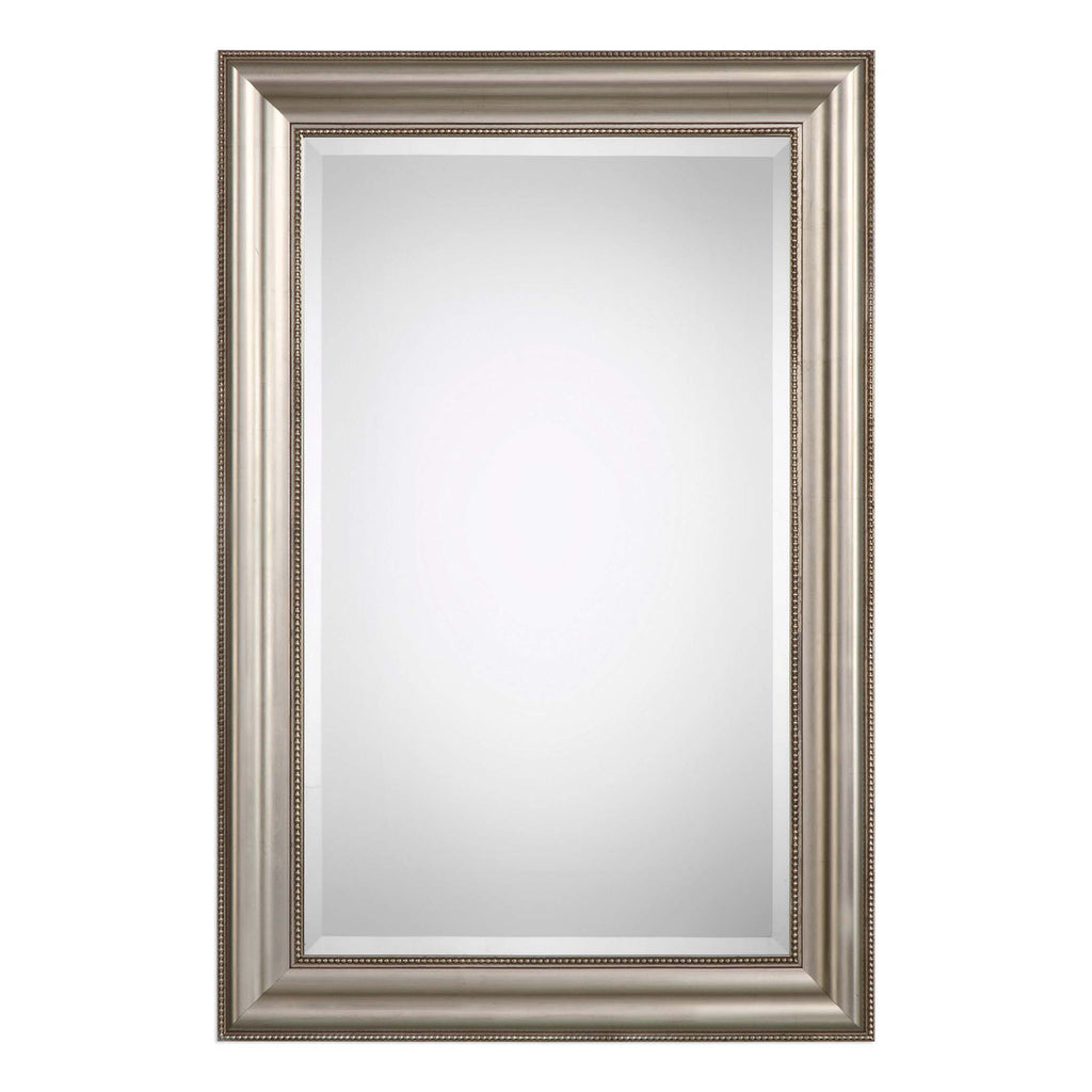Home Decor Mirror Lightly Antiqued Champagne - Silver Leaf Finish