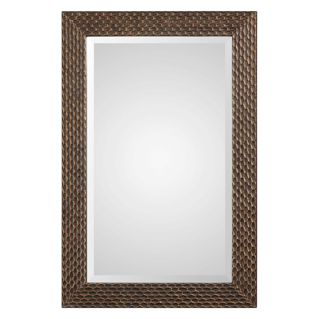 Home Decor Mirror - Rust Bronze With Gold Highlights