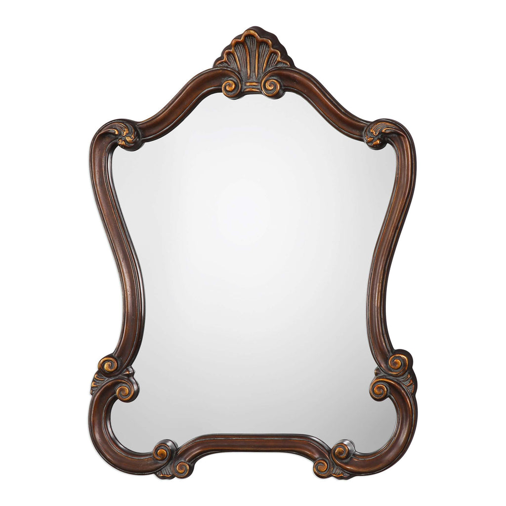 Home Decor Mirror - Lightly Distressed Bronze Finish