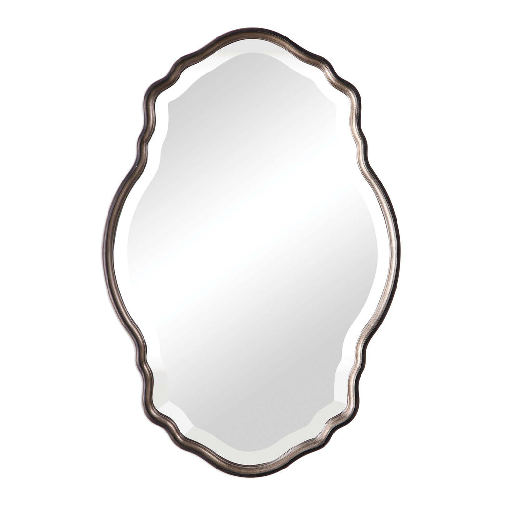 Home Decor Mirror - Antiqued Silver Champagne Accented