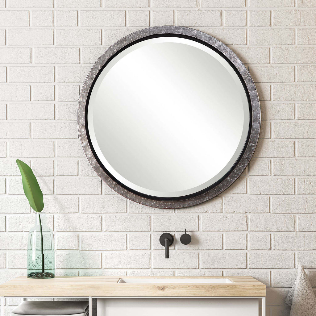 Home Decor Mirror - Galvanized Metal