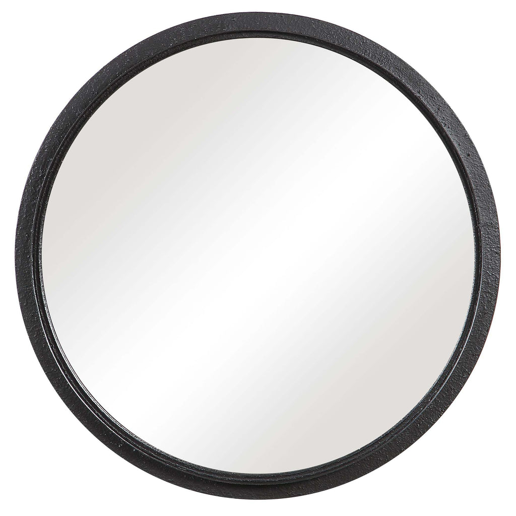 Home Decor Mirror - Black Textured Surface With A Black Satin Finish