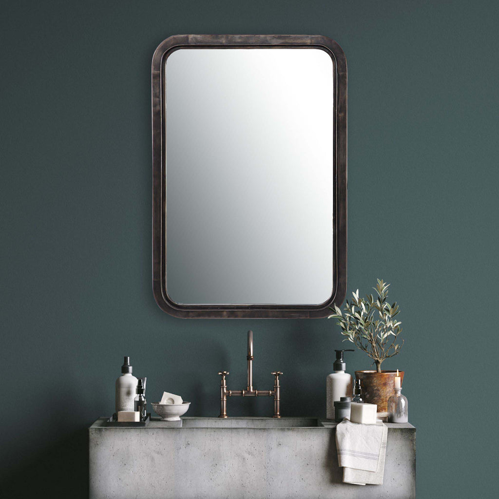 Home Decor Mirror - Dark Bronze With Gold Highlights