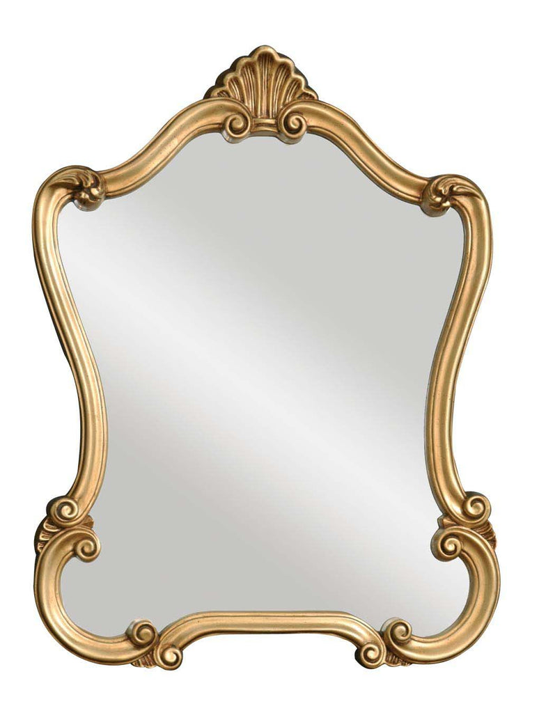 Home Decor Mirror - Lightly Distressed Gold Finish