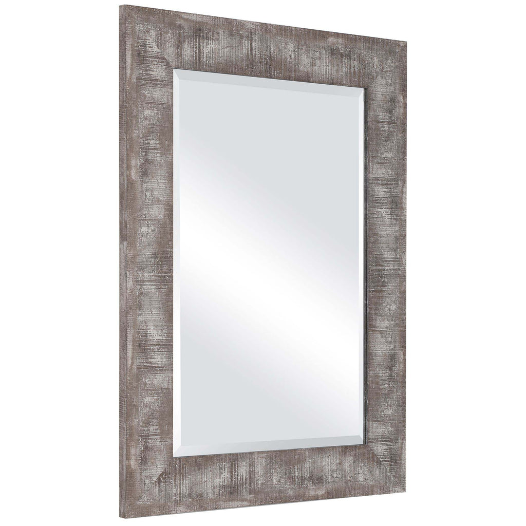 Home Decor Mirror - Rustic Light Wood Tone Appearance