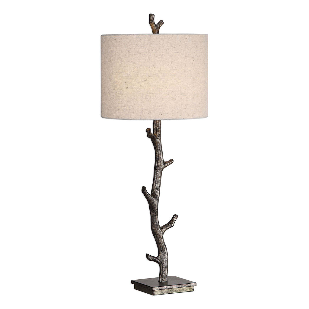 Home Decor Table Lamp Dark Bronze With Silver Undertones