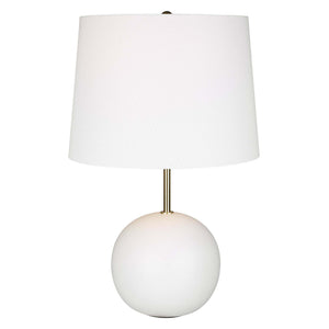 Home Decor White Ceramic & Round Base Table Lamp