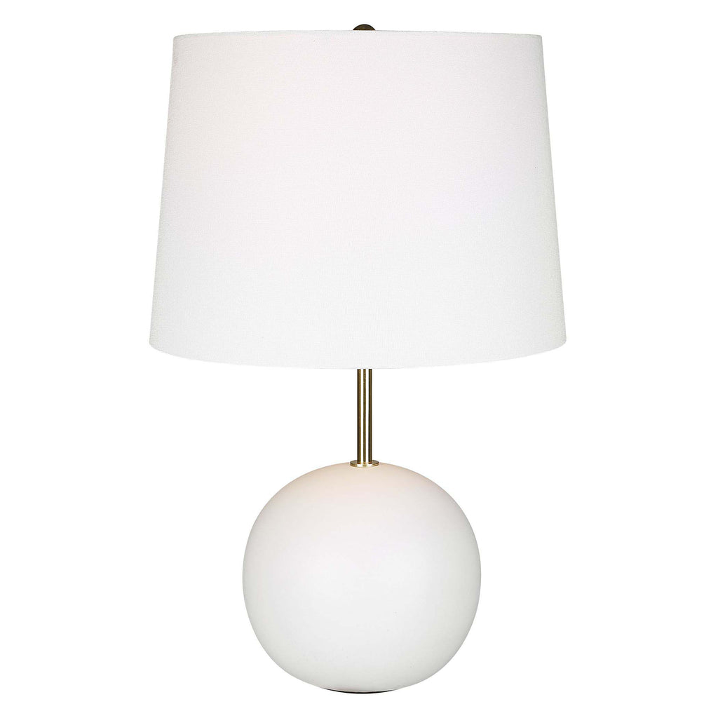 Home Decor White Ceramic & Round Base Table Lamp