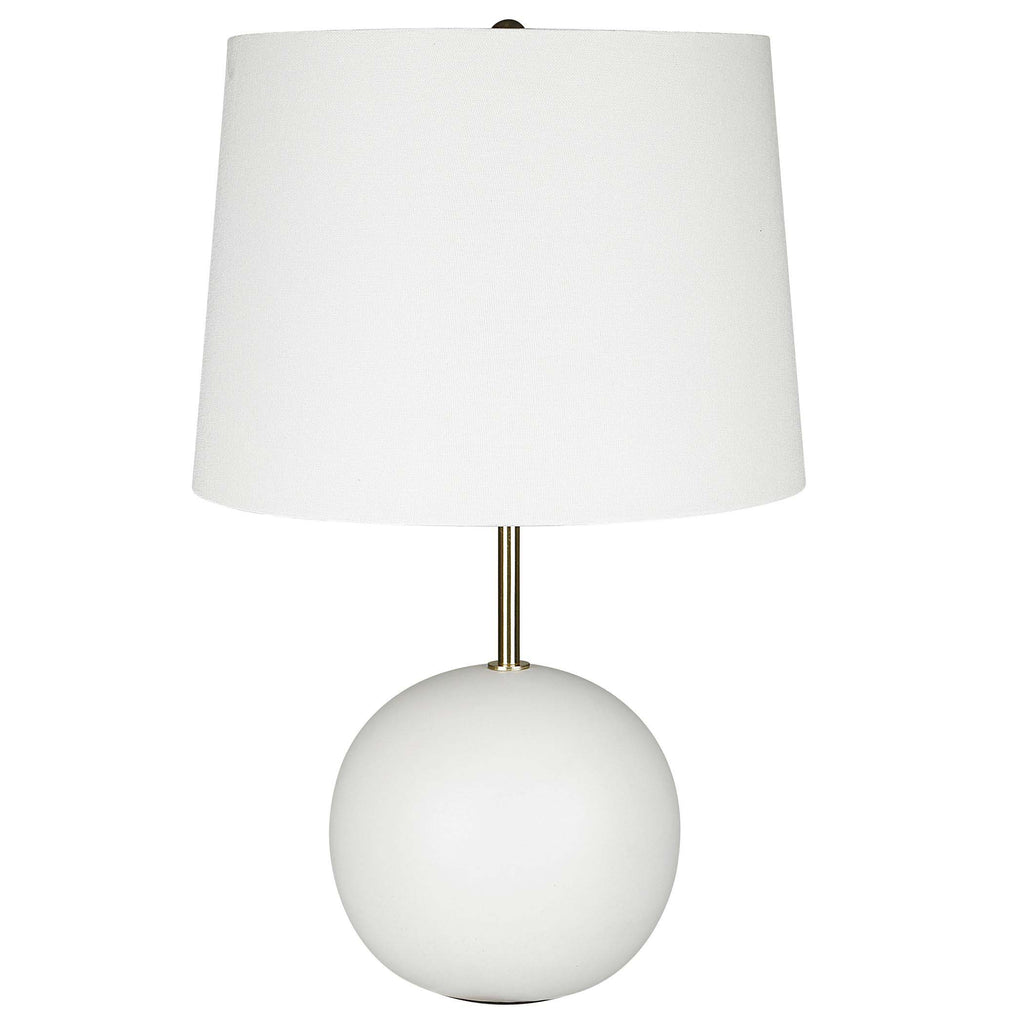 Home Decor White Ceramic & Round Base Table Lamp