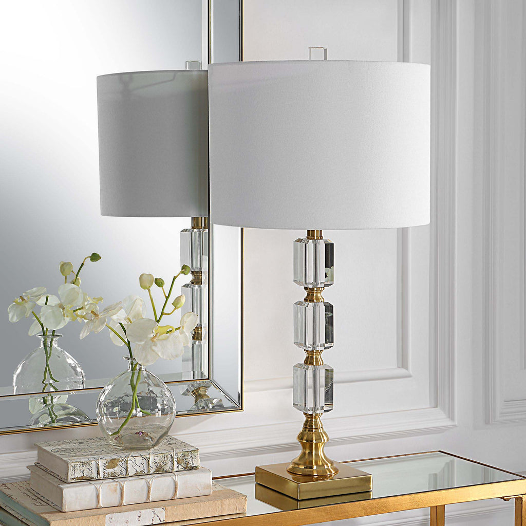 Home Decor Table Lamp Brass Plated Finish