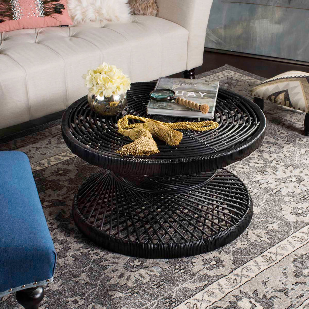 Safavieh Grimson Large Bowed Coffee Table - Black