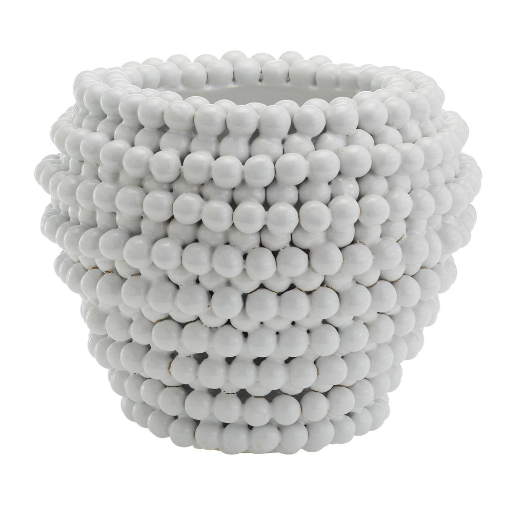 Two's Company Pompom Decorative Vase/Planter - Ceramic