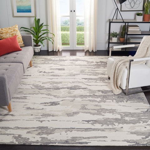 Safavieh Abstract Rug Collection ABT465H - Charcoal / Ivory