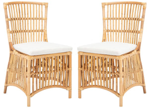 Erika Rattan Accent Chair W/ Cushion (Set of 2) | Safavieh - ACH6511