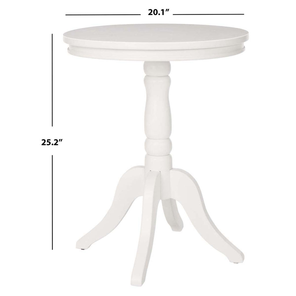 Safavieh Vivienne Round Top Side Table - White
