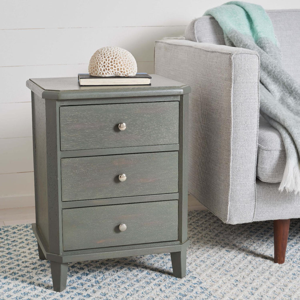 Safavieh Joe Nightstand With Storage Drawers - Ash Grey