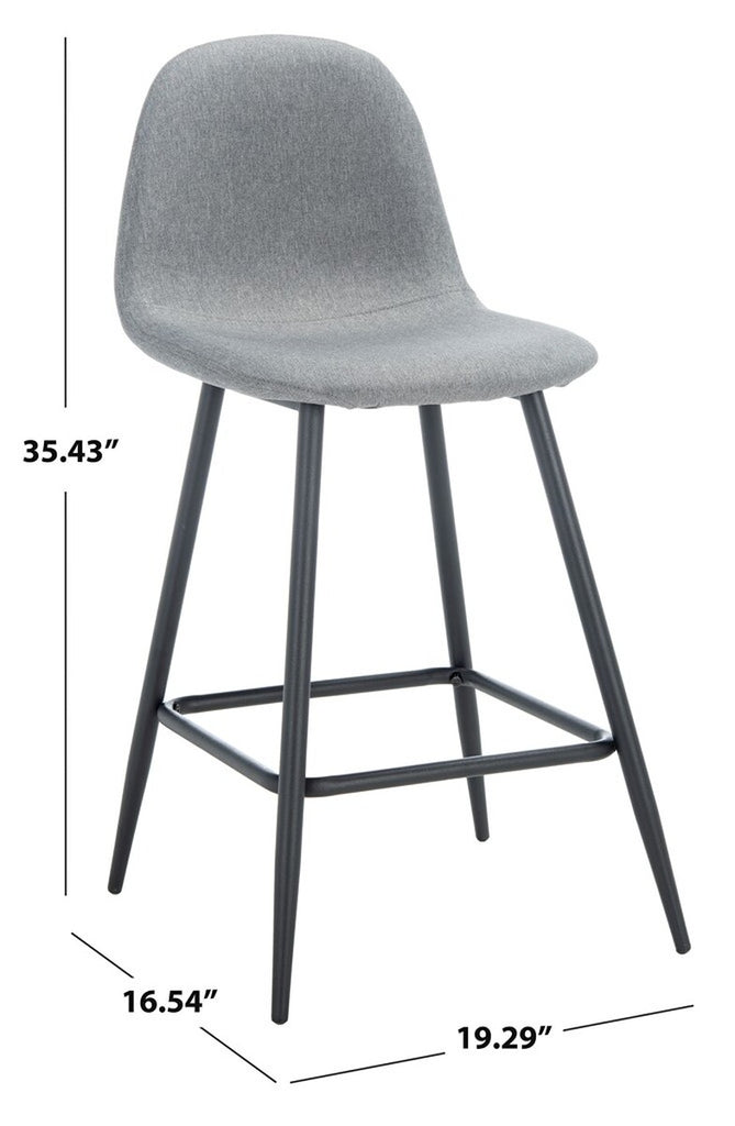 Safavieh Travis Counter Stool - Dark Grey / Black