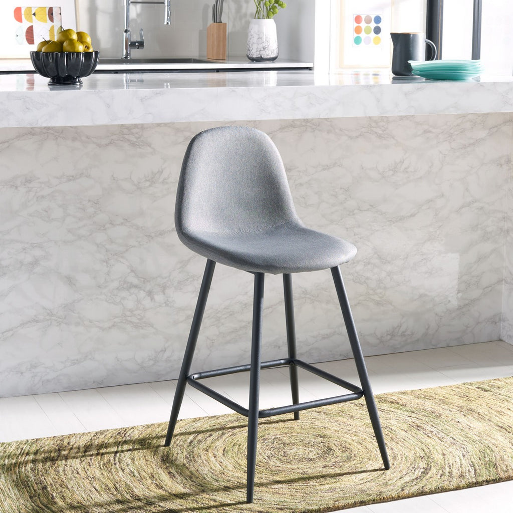Safavieh Travis Counter Stool - Dark Grey / Black