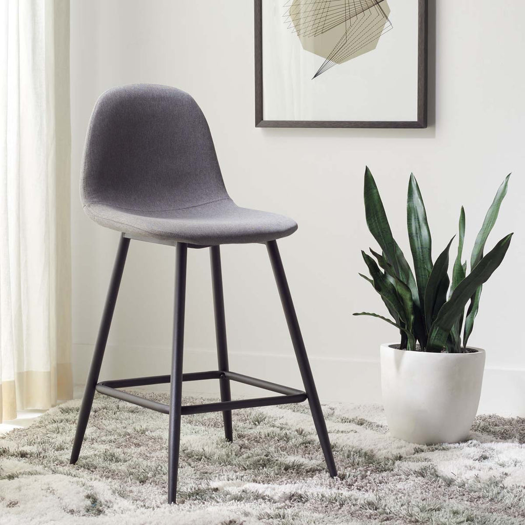 Safavieh Travis Counter Stool - Dark Grey / Black