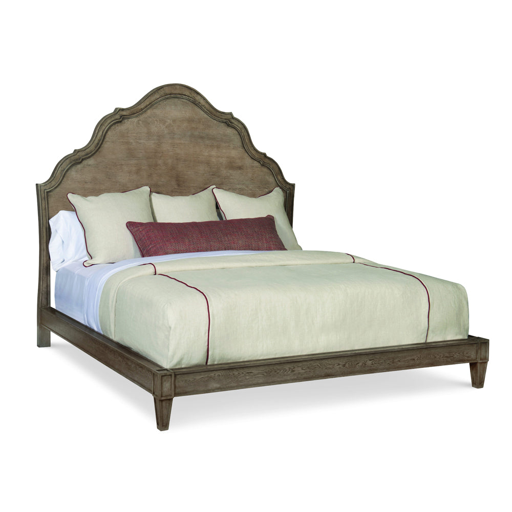 Carved Bed - Cal King (Grey;Timber Grey)