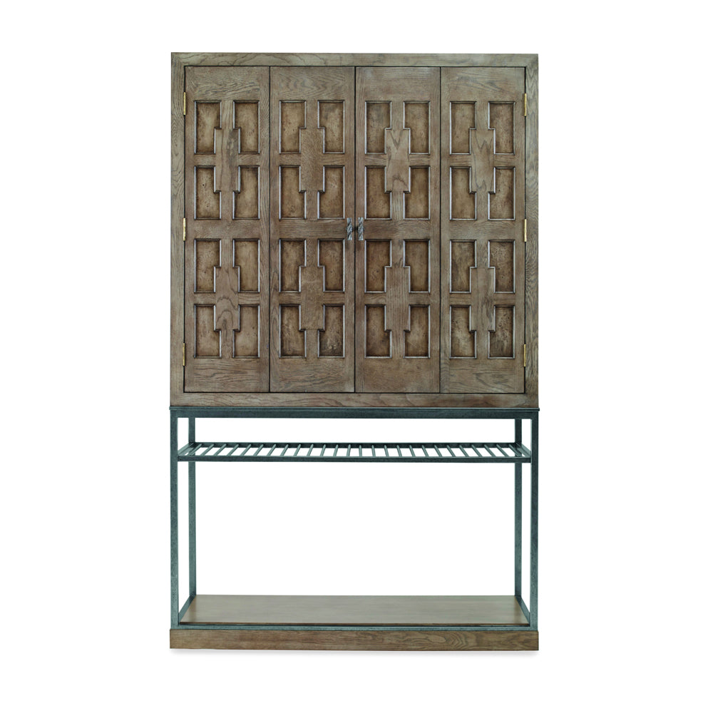 Burl Bar Cabinet (Grey;Timber Grey)