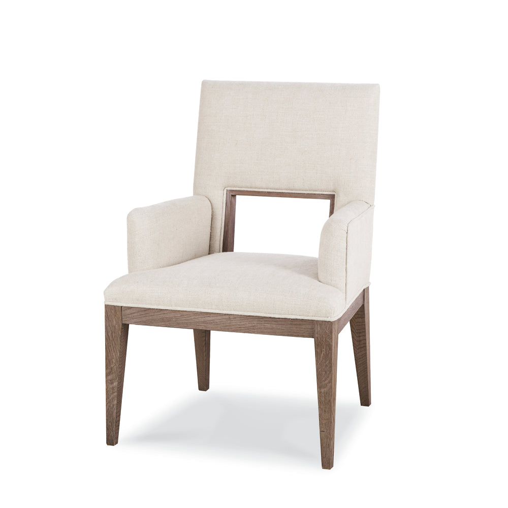 Uph. Dining Arm Chair (Grey;Timber Grey)