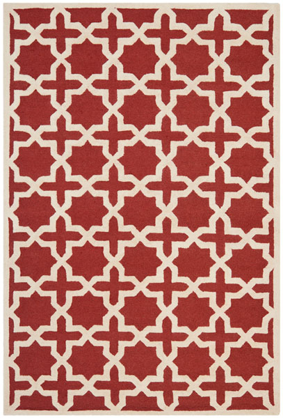Safavieh Cambridge Rug Collection CAM125L - Rust / Ivory