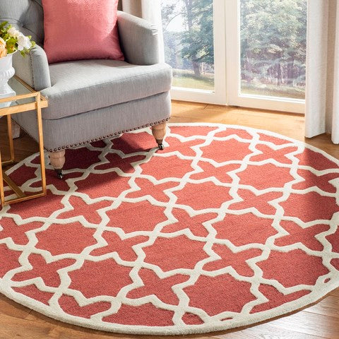 Safavieh Cambridge Rug Collection CAM125L - Rust / Ivory