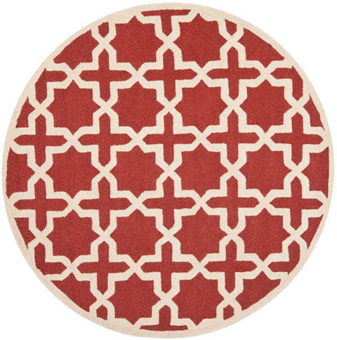 Safavieh Cambridge Rug Collection CAM125L - Rust / Ivory