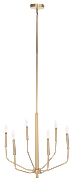 Safavieh Eirene Chandelier - Antique Brass