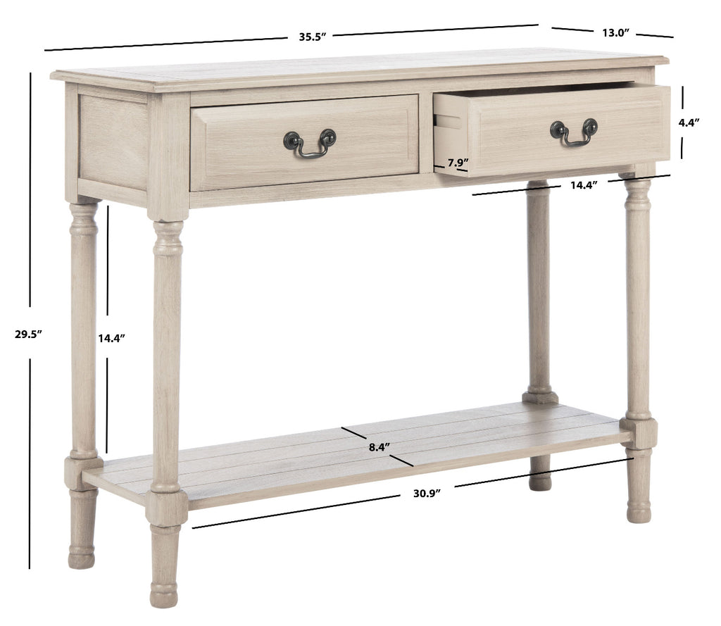 Safavieh Primrose 2 Drawer Console Table-Greige