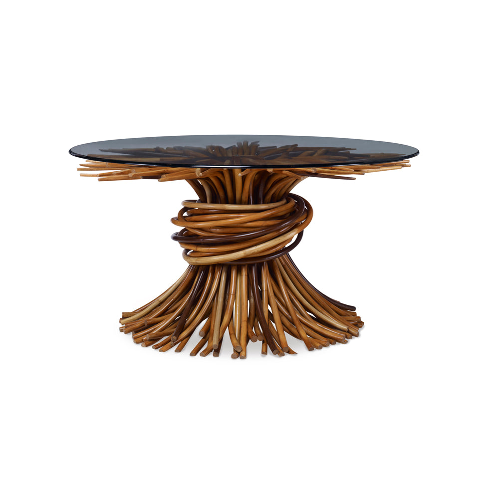 Chronograph Knot Dining Table-Brown;Natural