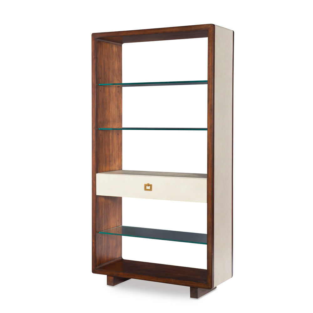 Canvas Open Bookcase-Ivory