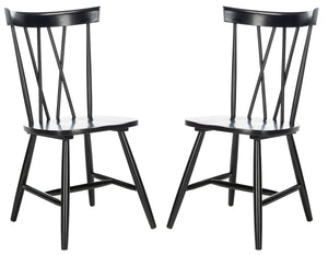 Safavieh Friar Dining Chair-Black (Set of 2)