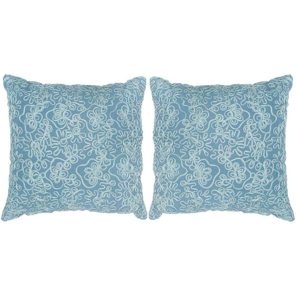 Safavieh Tape Swirl  Pillow - Wedgwood Blue